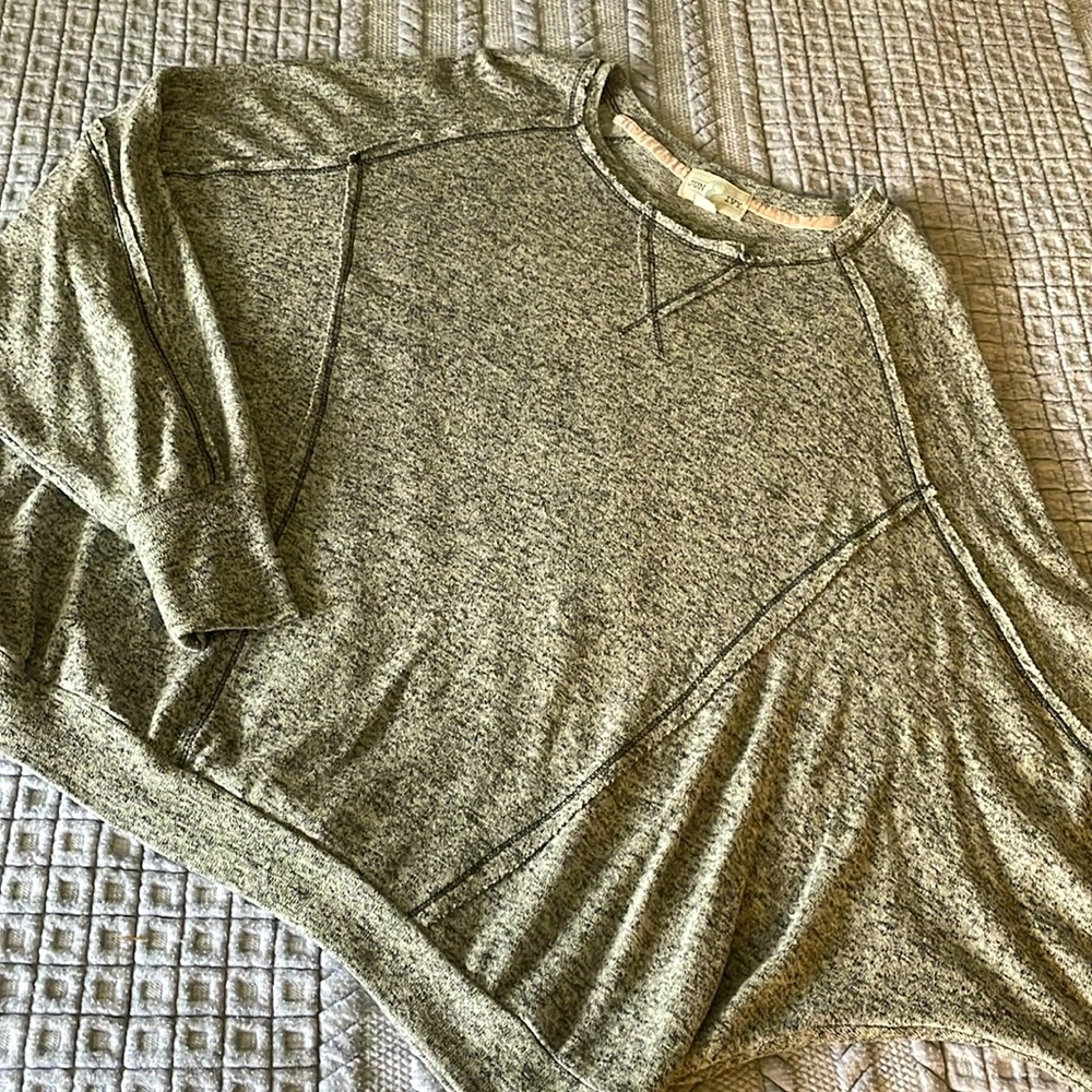 2 for $10 June & Ivy Heather Gray Drop Shoulder Sweater